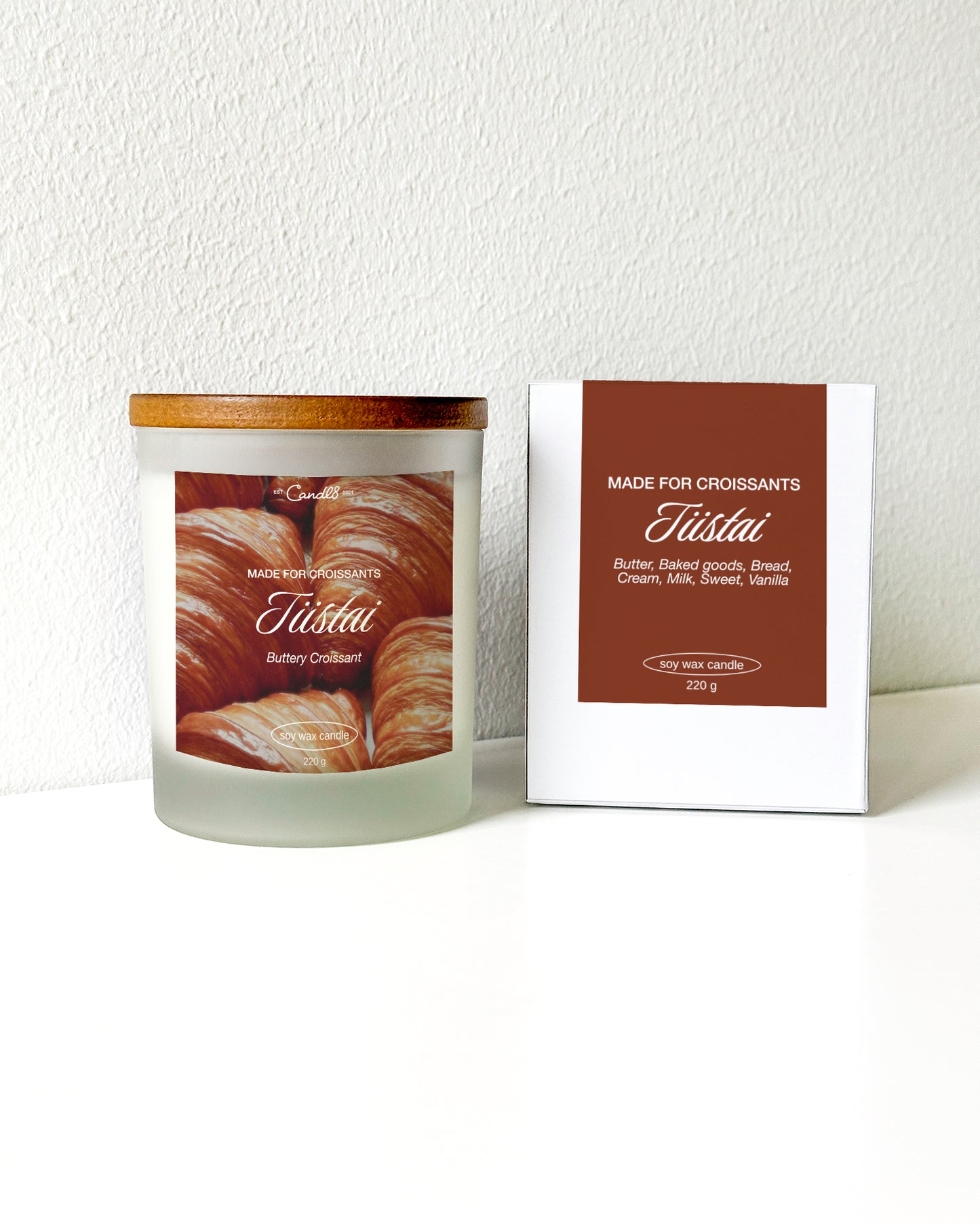 "Tiistai" Candle 220g - Buttery Croissant Scent